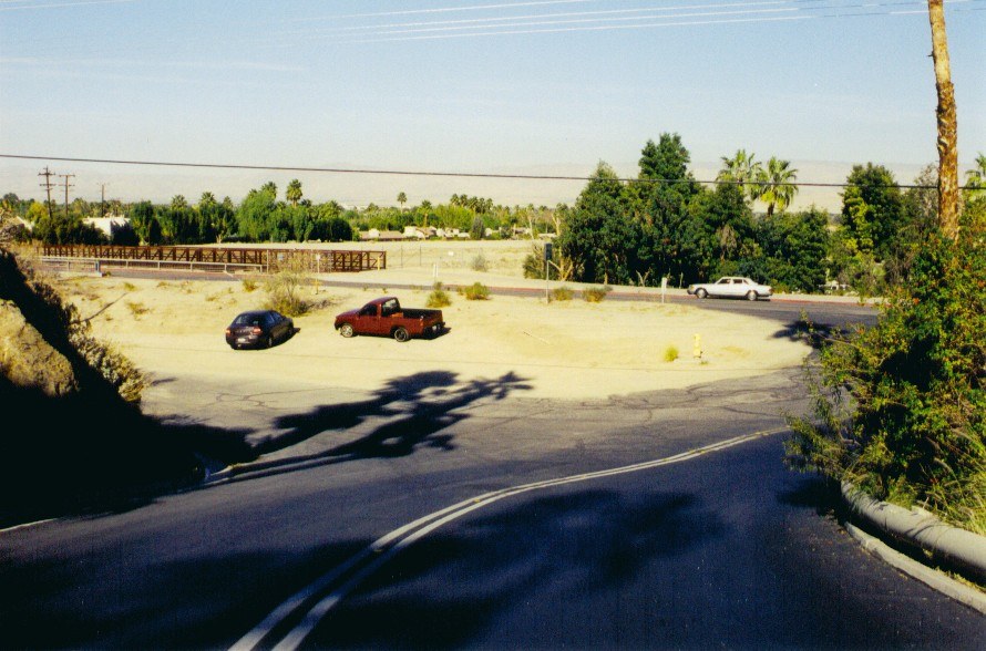 Parking area for the Araby Trail. HWY 111 is in background.